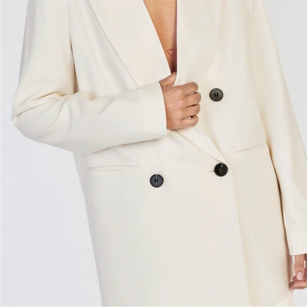 NWT DISSH Beckham Oversized Blazer Jacket Cream Size 6 - Picture 5 of 11